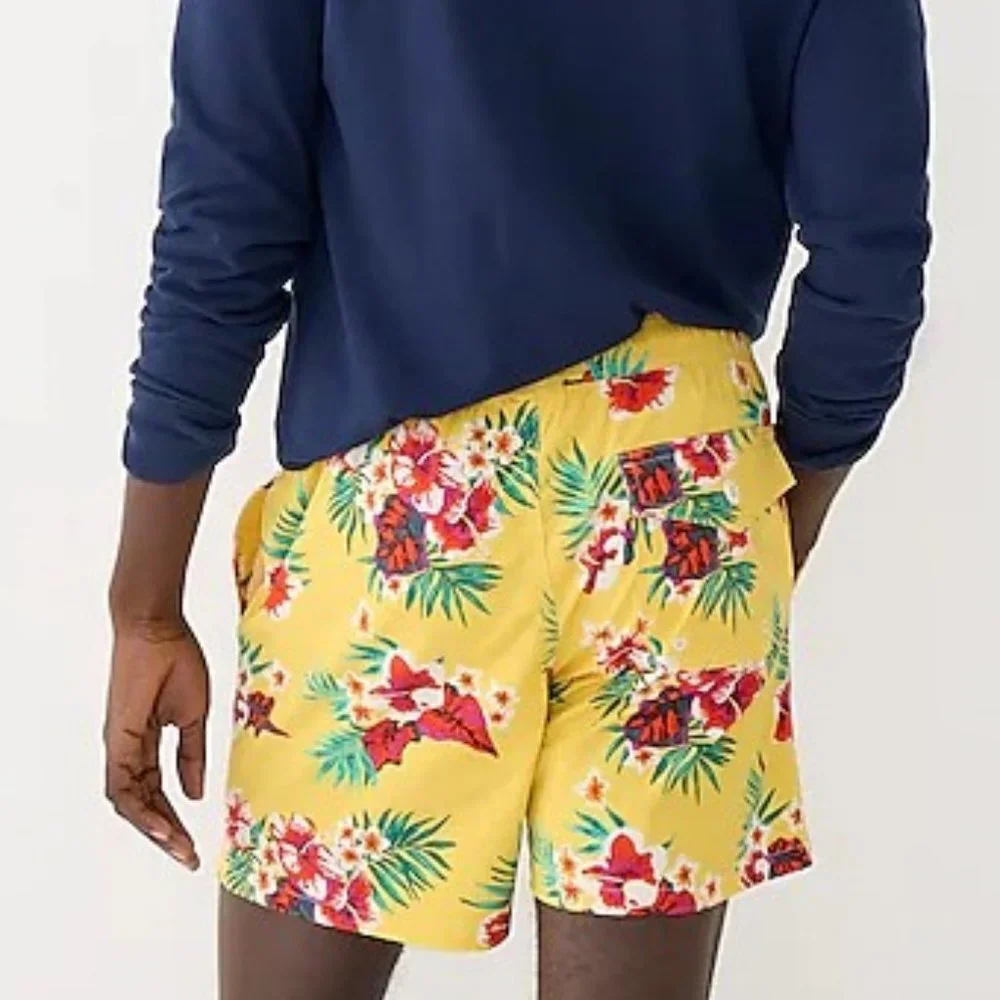 J. Crew Stretch Swim Trunk in floral print XL